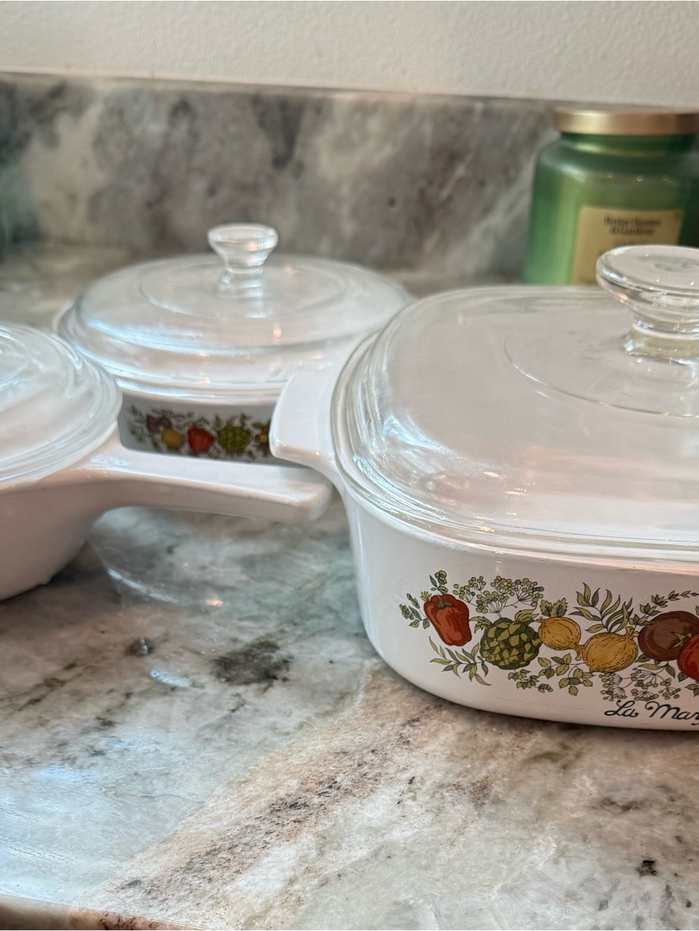Vintage Corning Ware Spice O' Life Casserole Set with Lids